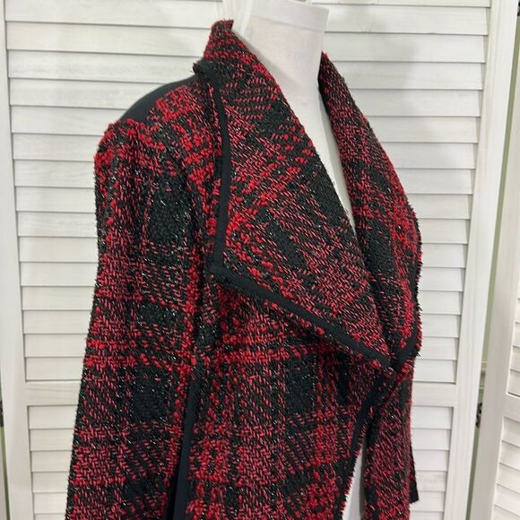 Lane Bryant Tweed Open Front Jacket Size 22/24 Buffalo Plaid - Picture 4 of 11